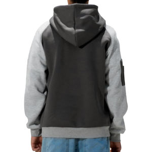 Mejor hecho a medida de alta calidad 100% algodón suéter de invierno Color liso de gran tamaño bolsillo Regular Fit hombres sudaderas con capucha para la venta - Product Image 3