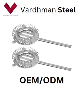 Colador de barra de acero inoxidable, diseño Hawthorne, mango hueco, ecológico, marca D-Mark, colador de cóctel - Product Image 5