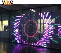 Film LED adhésif enroulable, écran flexible en cristal, affichage transparent pour fenêtre en verre