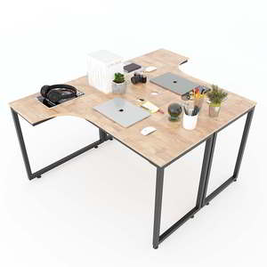 120x140cm Minimalist Design 2-Person Cluster <b>Table</b> Rubber Wood with Assembly Legs HBMN016 <b>for</b> Office Use - Product Image 1
