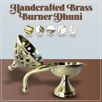 Brûleur d'encens en laiton de vente chaude avec chaîne suspendue plaquée or encensoir en laiton de conception exclusive traditionnelle. au prix bon marché
