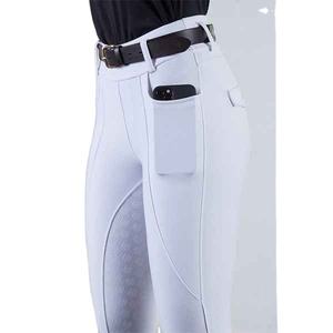 Pantalons d'équitation pour femmes de qualité supérieure, culotte en silicone pleine longueur, taille haute, pantalon d'équitation équestre - Product Image 4