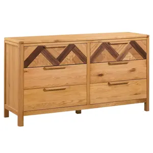 Mers comò 6 cassetti armadio in legno legno camera da letto mobili Design moderno in legno camera da letto Set da fornitore vietnamita