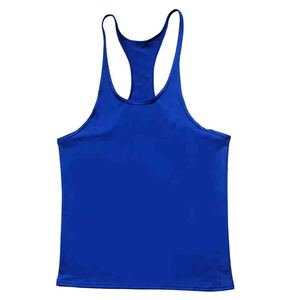 <b>Red</b> <b>Men's</b> Tank <b>Top</b> Racerback Cotton Blend Gym Workout Singlet Custom Logo O-Neck Sports Vest - Product Image 2