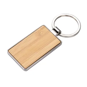 25901 Portachiavi e Moschettoni Promozionali Personalizzati in Bambù e Metallo per Amanti dei Gadget - Product Image 1