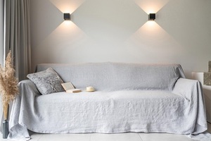 European Style Linen <b>Sofa</b> Slipcover Elastic Breathable Comfort Washable Single-<b>seat</b> <b>Sofa</b> <b>Cover</b> Customizable Color & Size - Product Image 3