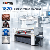 Machine de découpe laser CO2 haute vitesse et haute précision 1820 avec refroidissement par eau pour robes de mariée, cuir, maillots de sport et vêtements de cyclisme