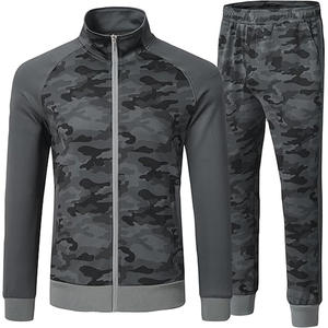 High Quality Custom Men's Sportswear Tracksuit 2 Piece Set <b>Zip</b> <b>Up</b> <b>Jacket</b> Jogging Suits Slim Fit Athletic Training Gym Wear - Product Image 3