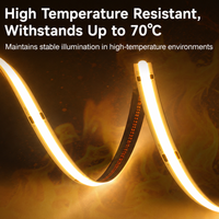 Bande lumineuse LED COB 24V 8mm, flexible, auto-adhésive, basse tension, ruban linéaire pour armoire, vitrine, cuisine, décoration intérieure