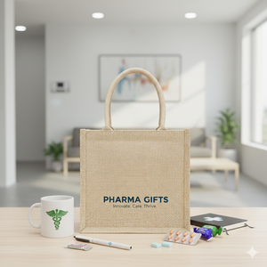 Wholesale <b>Extra</b> <b>Large</b> Pharma Gifting Eco-friendly Jute <b>Tote</b> <b>Bag</b> Burlap Shopping <b>Bag</b> with Rope Handle and Custom Printed Logo - Product Image 3