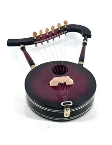 Lyre Simsimiyya égyptienne artisanale à 6 cordes - Instrument à cordes traditionnel en bois - Product Image 4