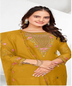 Vêtements islamiques classiques Jibab hiver Abaya Dubaï Abaya 3 pièces élégant lin modeste robe Pakistan Salwar costume Kameez - Product Image 2