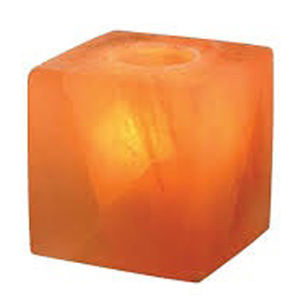 Portavelas de sal de forma cuadrada del Himalaya, vela de sal de roca del Himalaya, luz de té rosa, portavelas de forma cuadrada de sal rosa - Product Image 4