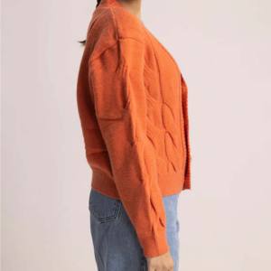 Pull tricoté en coton respirant pour femme, modèle 2026, de haute qualité, chaud, avec logo, vente en gros - Product Image 5