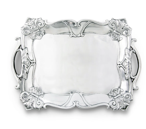 Plateau de service élégant et durable en cuivre plaqué argent et or, à un seul niveau, multifonctionnel pour servir des boissons, des collations, décoration élégante - Product Image 5