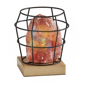 Lampe de sel de l'Himalaya en cage de fer de haute qualité Lampe de roche de sel naturel de Sian Enterprises - Product Image 1