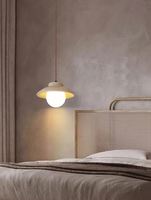 Lampes suspendues LED réglables en hauteur de style scandinave en pierre de grotte jaune de haute qualité, commande par application à distance, garantie de 3 ans, cuisine