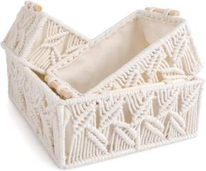 Perfectly Design Macrame Storage Basket Bathroom <b>Nursery</b> Bedroom Living Room <b>Decoration</b> Household Accessories Most Trending - Product Image 3