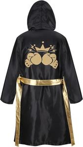 Robe assortie avec capuche Tenue d'entraînement Robe de combat MMA Prix bon marché OEM Logo personnalisé Robe de boxe Robe de boxe KickBoxing Robe de combat de boxe - Product Image 3