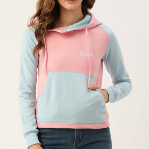 เสื้อฮู้ดสตรีทแวร์สำหรับผู้หญิงวัสดุเนื้อนุ่มราคาถูก - Product Image 1