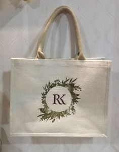 Sac fourre-tout de mariage en toile de jute personnalisé avec logo, de haute qualité, vente chaude en Inde, 2025, écologique, taille moyenne, sac de shopping - Product Image 4