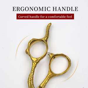 Ciseaux de coiffeur professionnels en acier inoxydable à poignée dorée de 6.0 pouces ciseaux à cheveux de haute qualité lame tranchante pour salon de coiffure - Product Image 5