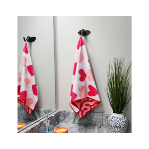 Serviettes de cuisine en coton biologique 100% brodé, motif floral de coquelicot rouge, écologiques, lavables en machine, forme rectangulaire - Product Image 4