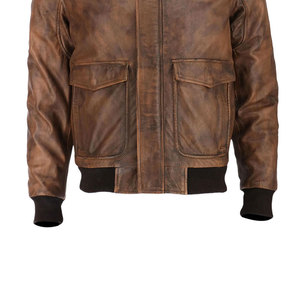 Wholesale Custom Printed Logo Winter Men's <b>Genuine</b> <b>Leather</b> <b>Jacket</b> with Front Design Custom Colors & Sizes - Product Image 5