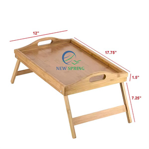 Vente directe en usine plateau de service rectangulaire en bois écologique avec poignées ustensiles de cuisine artisanaux pour le stockage et le service - Product Image 5
