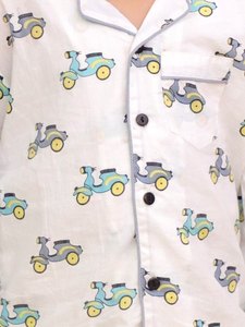 Ensemble de pyjama Cardigan blanc de haute qualité pour enfants vêtements de maison en tissu respirant confortable pour vêtements de nuit d'été - Product Image 5