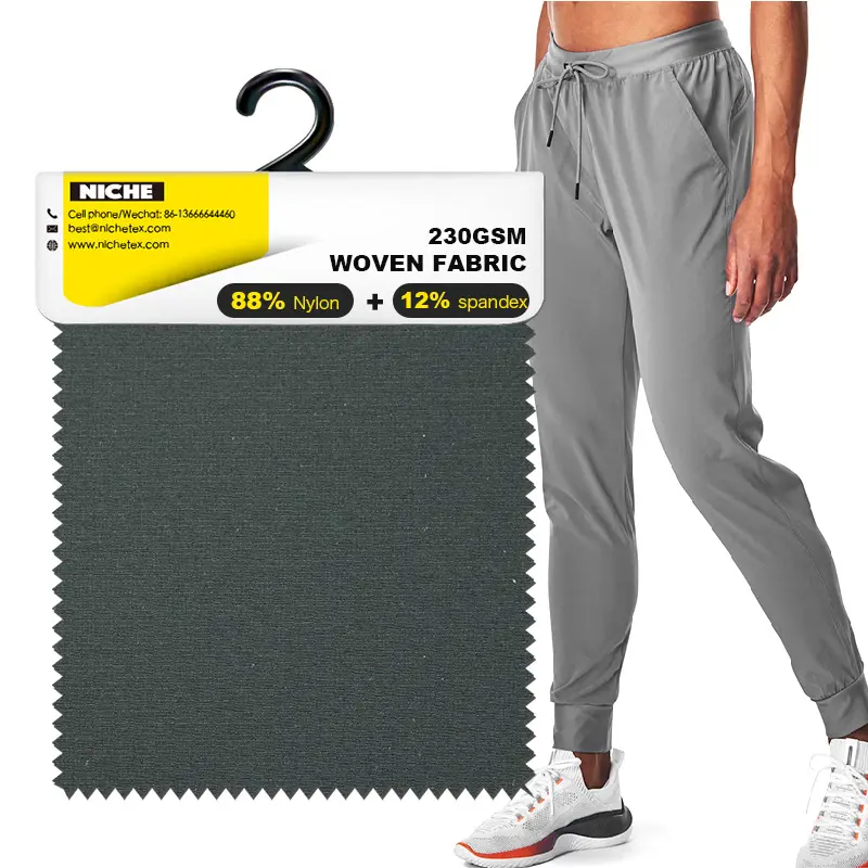 40D + 20D estiramiento de cuatro vías NS Lycra tejido de nailon Spandex tela elástica para pantalones de jogging pantalones cortos Chaquetas deportivas al aire libre