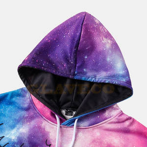 Sudaderas con capucha de sublimación mezcladas de algodón de diseño único para hombre de talla grande de secado rápido estilo informal patrón sólido para cuello con capucha de invierno - Product Image 3