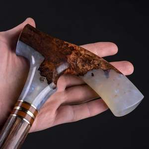 BÂTON DE MARCHE EN RÉSINE DE BOIS ANTIDÉRAPANT BOOST CONFORTABLE avec poignée multiforme pour la réadaptation des personnes âgées - Product Image 2