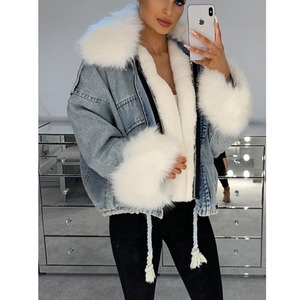 Producto N ° (DJ-08) chaqueta vaquera con logotipo personalizado con forro de piel servicio de marca propia de Ayat export International hecho en Pakistán - Product Image 1