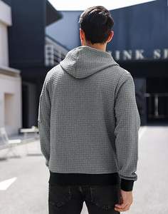 Sweat à capuche zippé en polaire à manches longues pour homme, coupe ajustée, sweat-shirt à blocs de couleur, sweat-shirt en coton ample pour homme à manches longues, sur mesure - Product Image 2