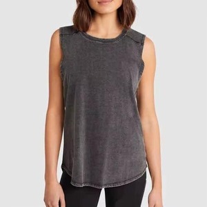 Camiseta sin Mangas de Verano para Mujer, Informal, Transpirable, Ajustada, para Entrenamiento, Gimnasio, Fitness, Deporte, Correr, Yoga, Ropa Deportiva, Spandex/Algodón - Product Image 5