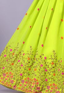 Ropa ocasional Georgette con bordado para niños Lehenga Choli Compras en línea a precio mayorista Fabricante de Surat - Product Image 3