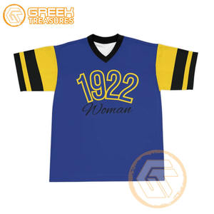 Camiseta Personalizada de la Hermandad Femenina Sigma Gamma Rho, Verano, Informal, Algodón Jersey, Transpirable, Ecológica, 180g, Manga Corta, Cuello Redondo - Product Image 1