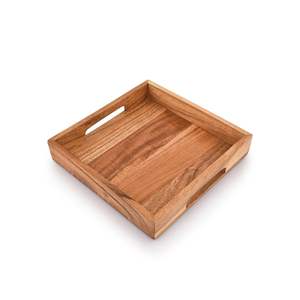 Bandeja Rectangular de Madera de Acacia para Servir con Asas, Bandejas Decorativas de Madera Duraderas al Mejor Precio - Product Image 4