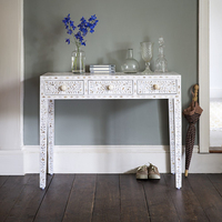 Table console contemporaine moderne Meubles en bois incrusté de nacre pour entrée, chambre d'hôtel et ferme à usage domestique