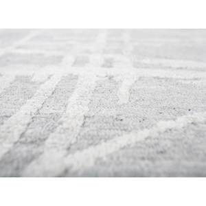 Alfombra Rectangular Entropy Blue de Viscosa Anudada a Mano SIVL-01, Diseño Abstracto, Técnica de Patchwork Hecha a Mano para Dormitorio - Product Image 3