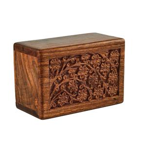 Boîte de rangement en bois personnalisée de vente chaude rectangulaire sculptée pour le stockage et la décoration idée cadeau parfaite de l'Inde - Product Image 6
