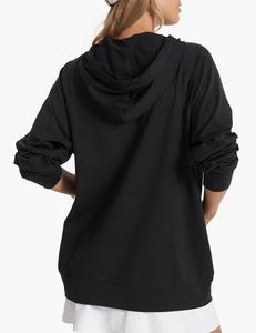 High Quality <b>Black</b> Graphic Oversized Hoodie With Drawstring High Street <b>Women</b> Fashion Front Logo French Terry Sports Hooded Top - Product Image 4