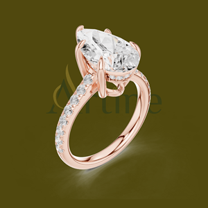 18K Floral design <b>adjustable</b> <b>ring</b> for women - Product Image 1
