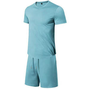 Vente en gros Ensemble short deux pièces grande taille Ensemble short et t-shirt pour homme - Product Image 5