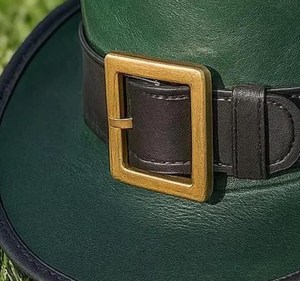 Sombrero de Copa Verde de Cuero Hecho a Mano, Estilo Steampunk, para Cosplay, Personajes, Playa, Deportes, Día de San Patricio, Unisex, Adulto - Product Image 3