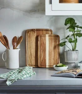 Planches à découper rectangulaires durables en bois d'acacia CRAFT EXIM, blocs de découpe solides pour la gravure au laser, vente en gros - Product Image 3