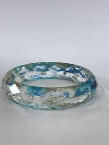 สร้อยข้อมือกำไลข้อมือเรซินอีพ็อกซี่ทำด้วยมือสวยงามพร้อมดอกไม้อัดสำหรับเครื่องประดับผู้หญิง - Product Image 4