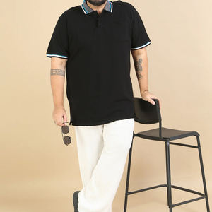 Polo de algodón de talla grande de alta calidad para hombre, logotipo personalizado y diseño de impresión, Polo de talla grande para hombre - Product Image 6