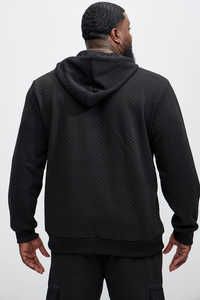 Sudadera con capucha informal de otoño con estilo para hombre de marca de moda, abrigo superior de algodón puro de manga larga con diseño de dos piezas, Sudadera con capucha de media cremallera - Product Image 3